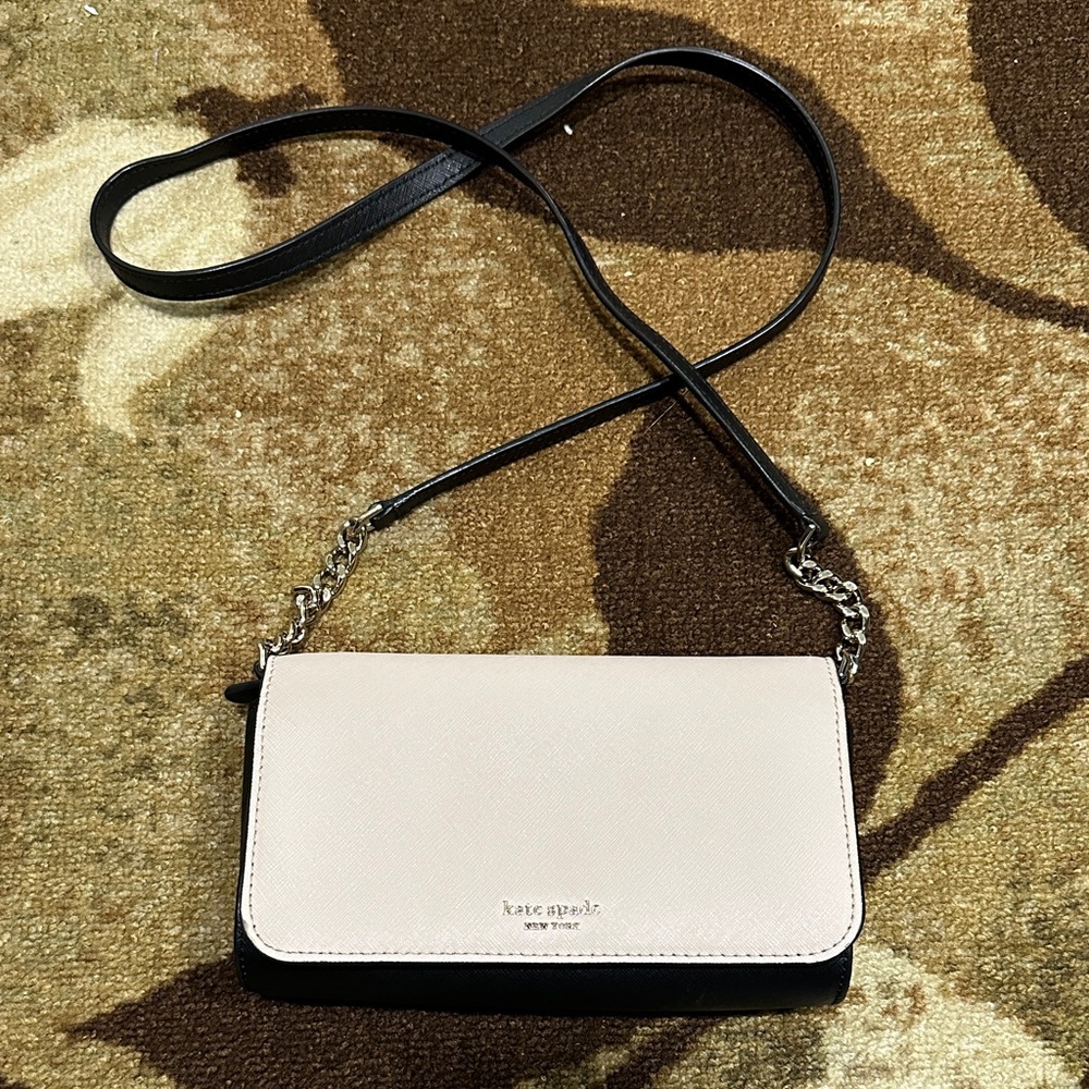 Kate Spade Black and Taupe Crossbody Bag